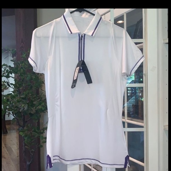 Antigua Tops - NWT Antigua Golf polo shirt Desert Dry 1/4 Zip Short Sleeve Womens Sz S